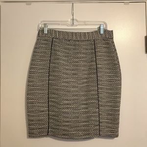 Black and white tweed skirt- high waisted mini